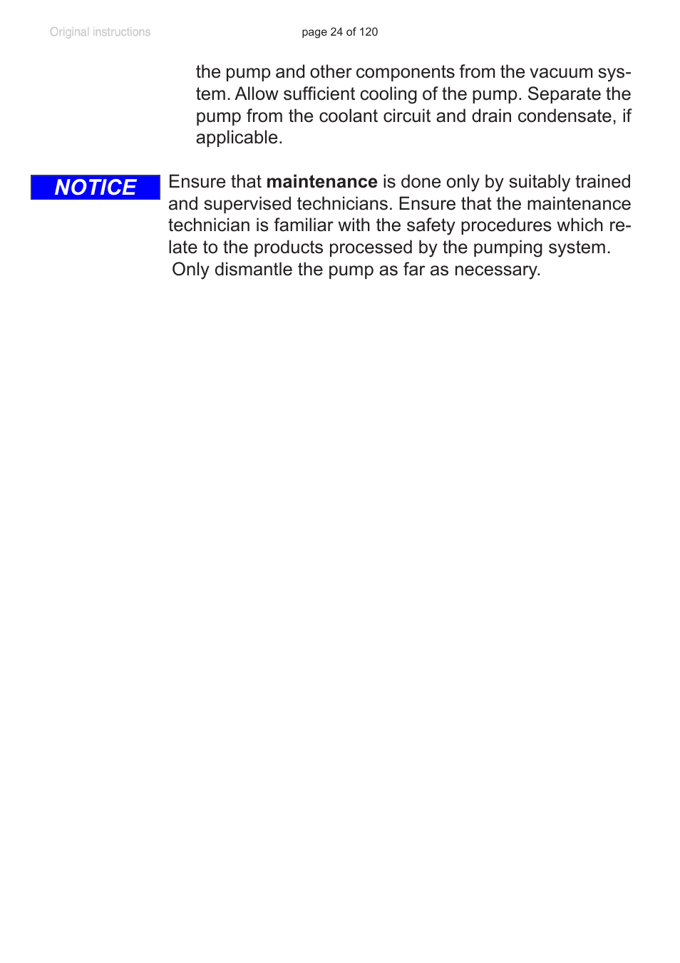 Notice | VACUUBRAND PC 3001 VARIOpro emission condenser Peltronic User Manual | Page 24 / 120