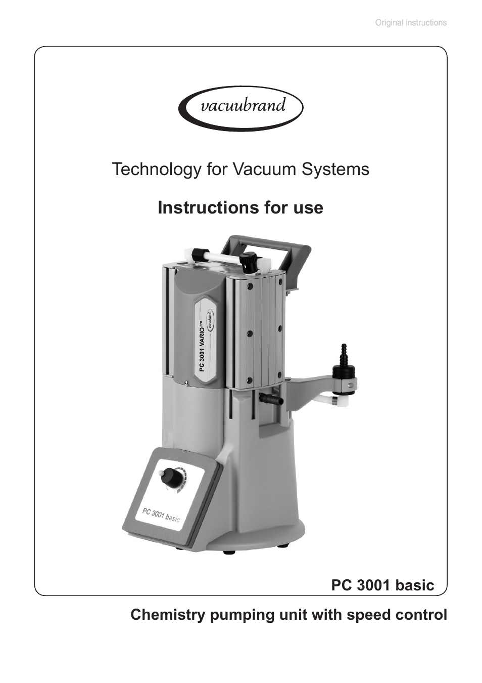 VACUUBRAND PC 3001 basic pro User Manual | 54 pages