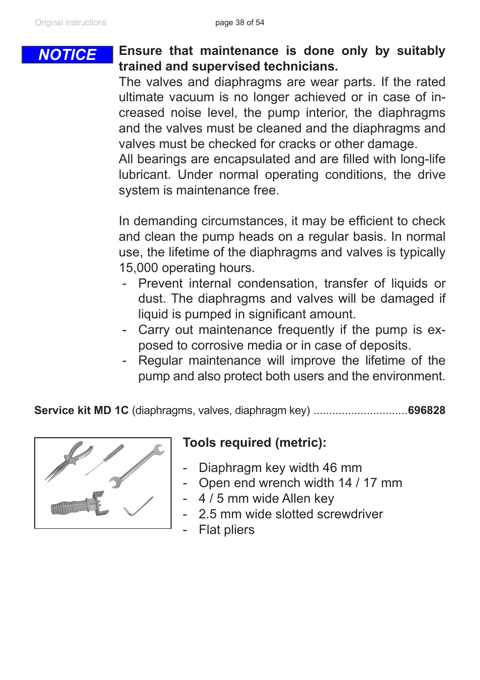Notice | VACUUBRAND PC 3001 basic pro User Manual | Page 38 / 54