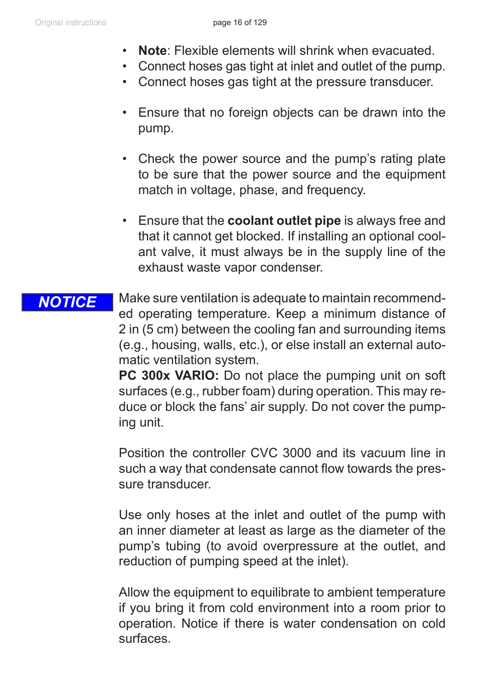 Notice | VACUUBRAND PC 3012 VARIO plastic housing User Manual | Page 16 / 129