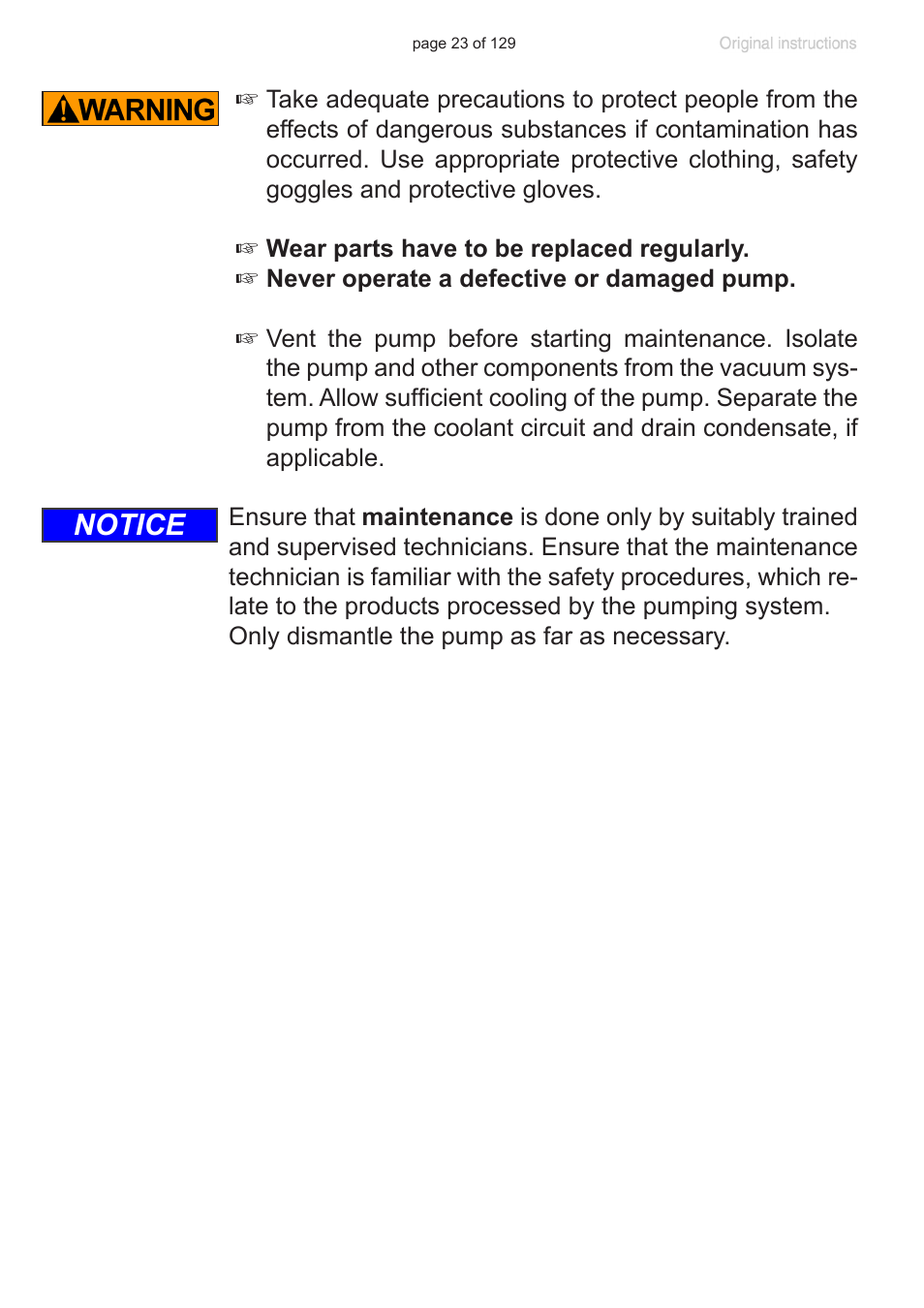 Notice | VACUUBRAND PC 3012 VARIO plastic housing User Manual | Page 23 / 129