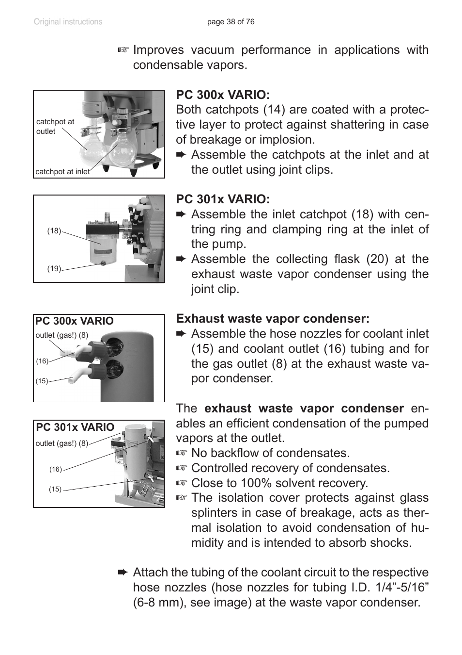 VACUUBRAND MZ 2C NT VARIO without controller (o.C.) User Manual | Page 38 / 76