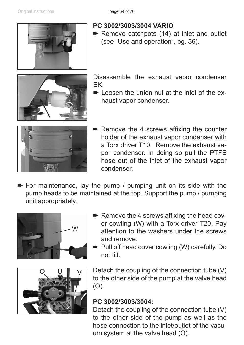 VACUUBRAND MZ 2C NT VARIO without controller (o.C.) User Manual | Page 54 / 76