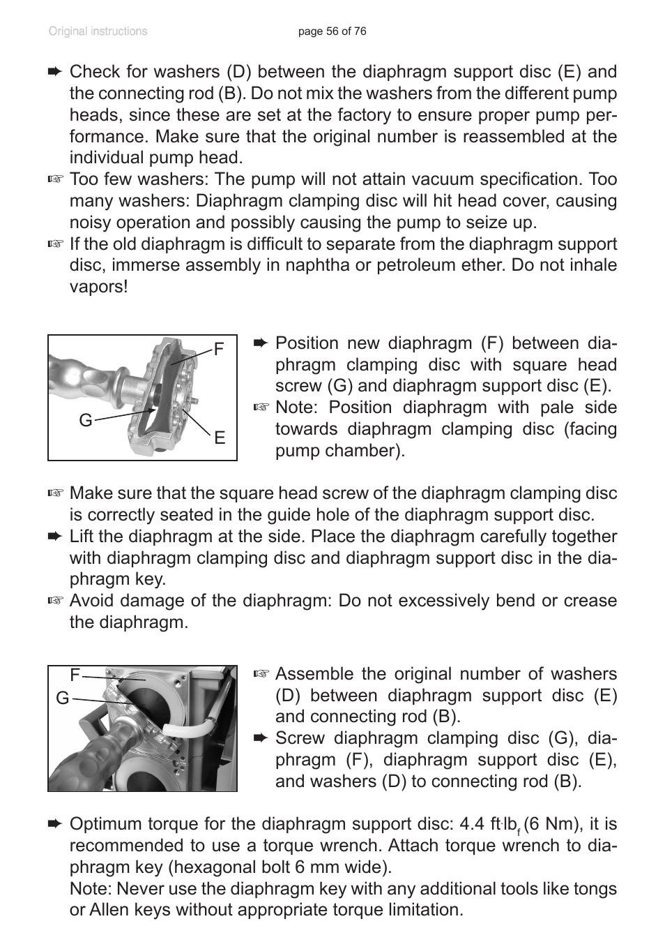 VACUUBRAND MZ 2C NT VARIO without controller (o.C.) User Manual | Page 56 / 76