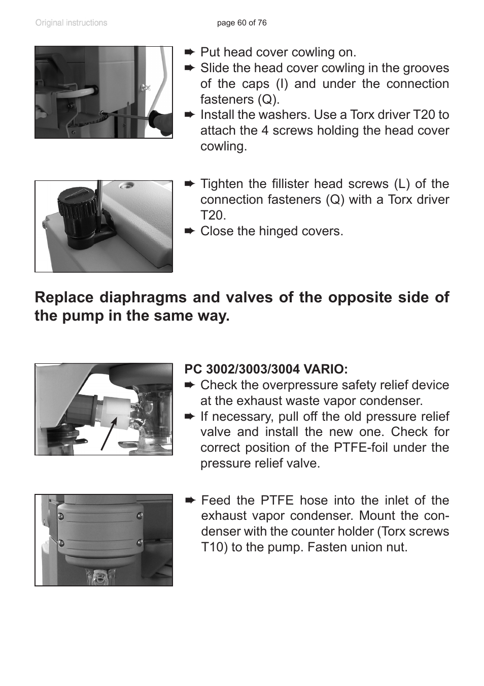 VACUUBRAND MZ 2C NT VARIO without controller (o.C.) User Manual | Page 60 / 76
