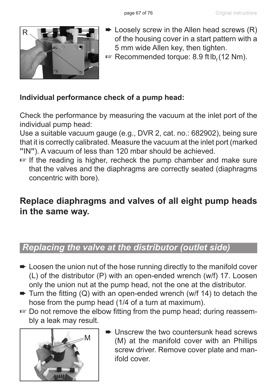 VACUUBRAND MZ 2C NT VARIO without controller (o.C.) User Manual | Page 67 / 76