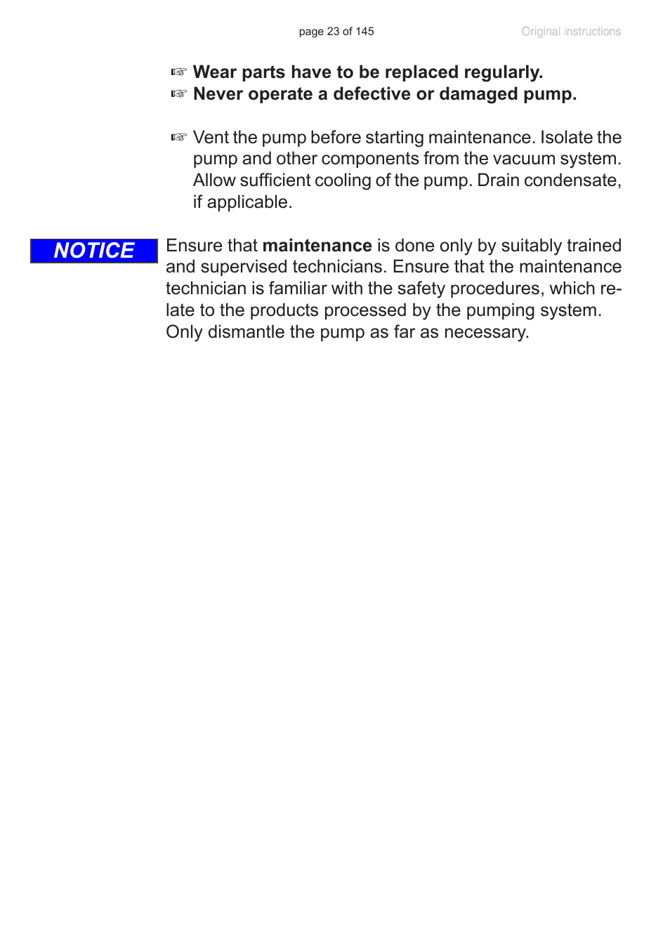 Notice | VACUUBRAND MV 10C NT VARIO User Manual | Page 23 / 145