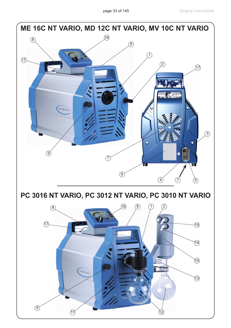 VACUUBRAND MV 10C NT VARIO User Manual | Page 33 / 145