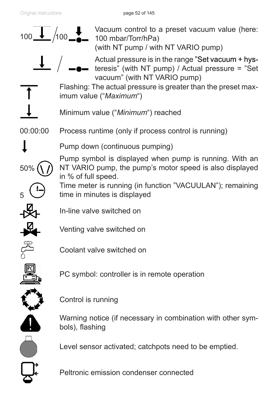 VACUUBRAND MV 10C NT VARIO User Manual | Page 52 / 145