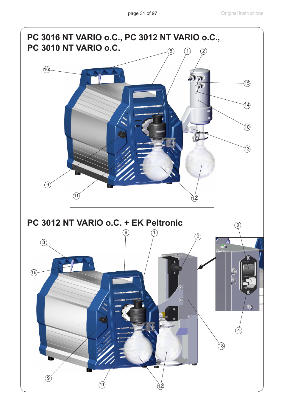 Pc 3012 nt vario o.c. + ek peltronic | VACUUBRAND MV 10C NT VARIO o.C. User Manual | Page 31 / 97