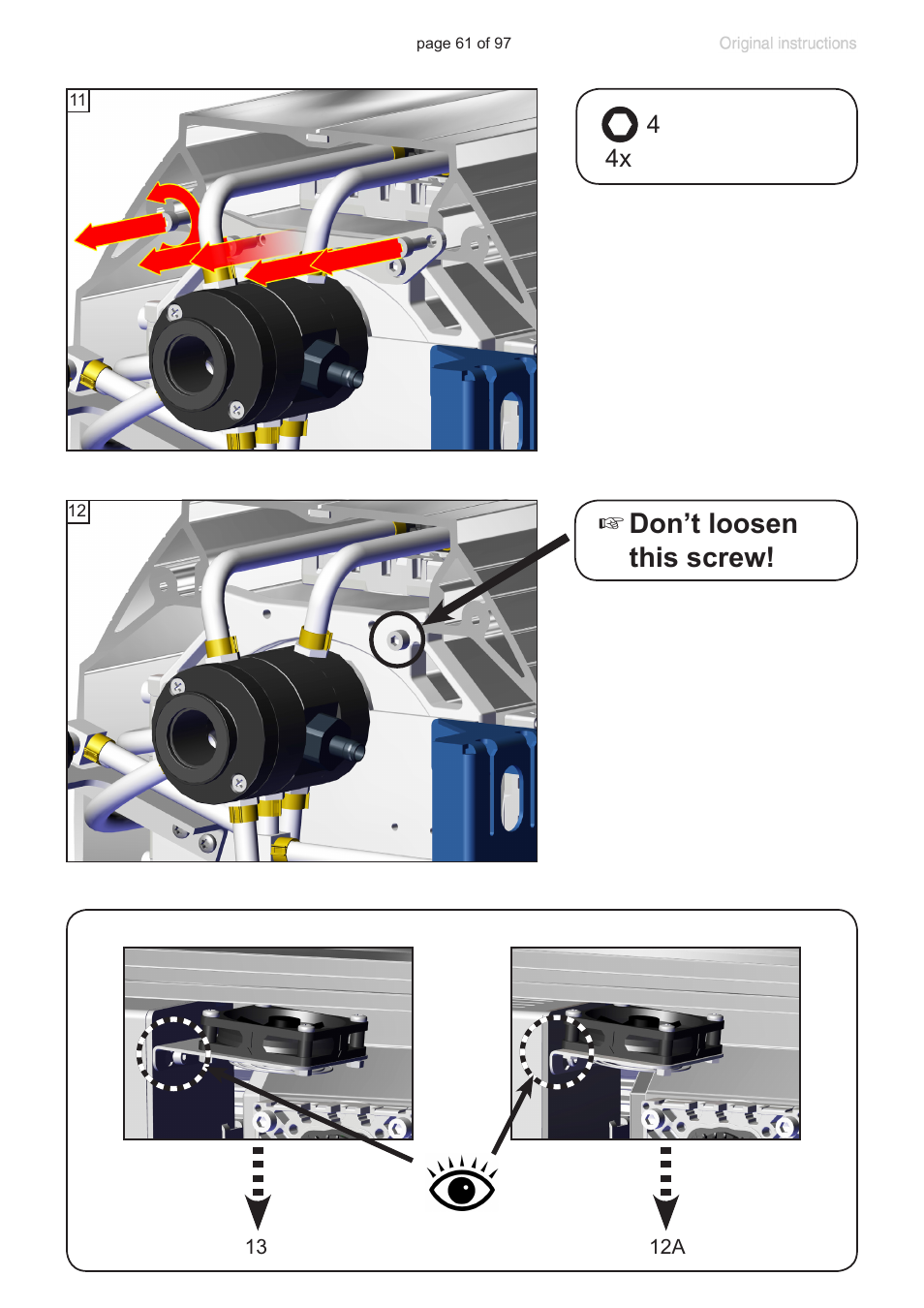 Don’t loosen this screw | VACUUBRAND MV 10C NT VARIO o.C. User Manual | Page 61 / 97