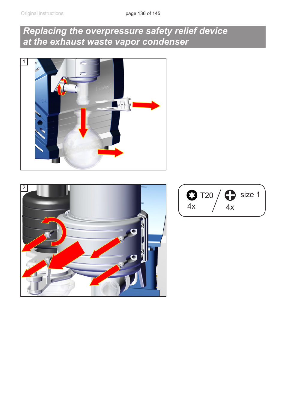 Replacing the overpressure safety relief device | VACUUBRAND PC 3012 NT VARIO Duo User Manual | Page 142 / 151
