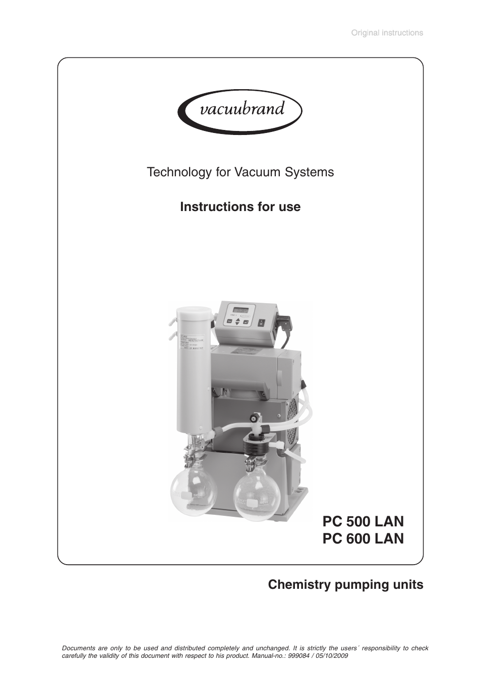 VACUUBRAND PC 600 LAN User Manual | 46 pages