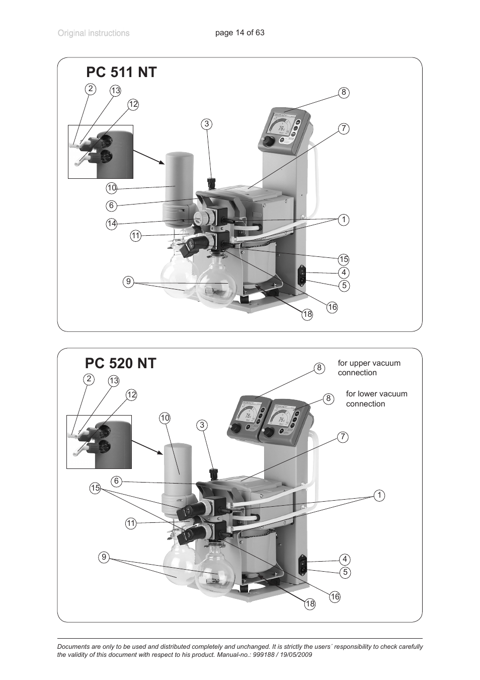 Pc 520 nt, Pc 511 nt | VACUUBRAND PC 620 NT User Manual | Page 14 / 63