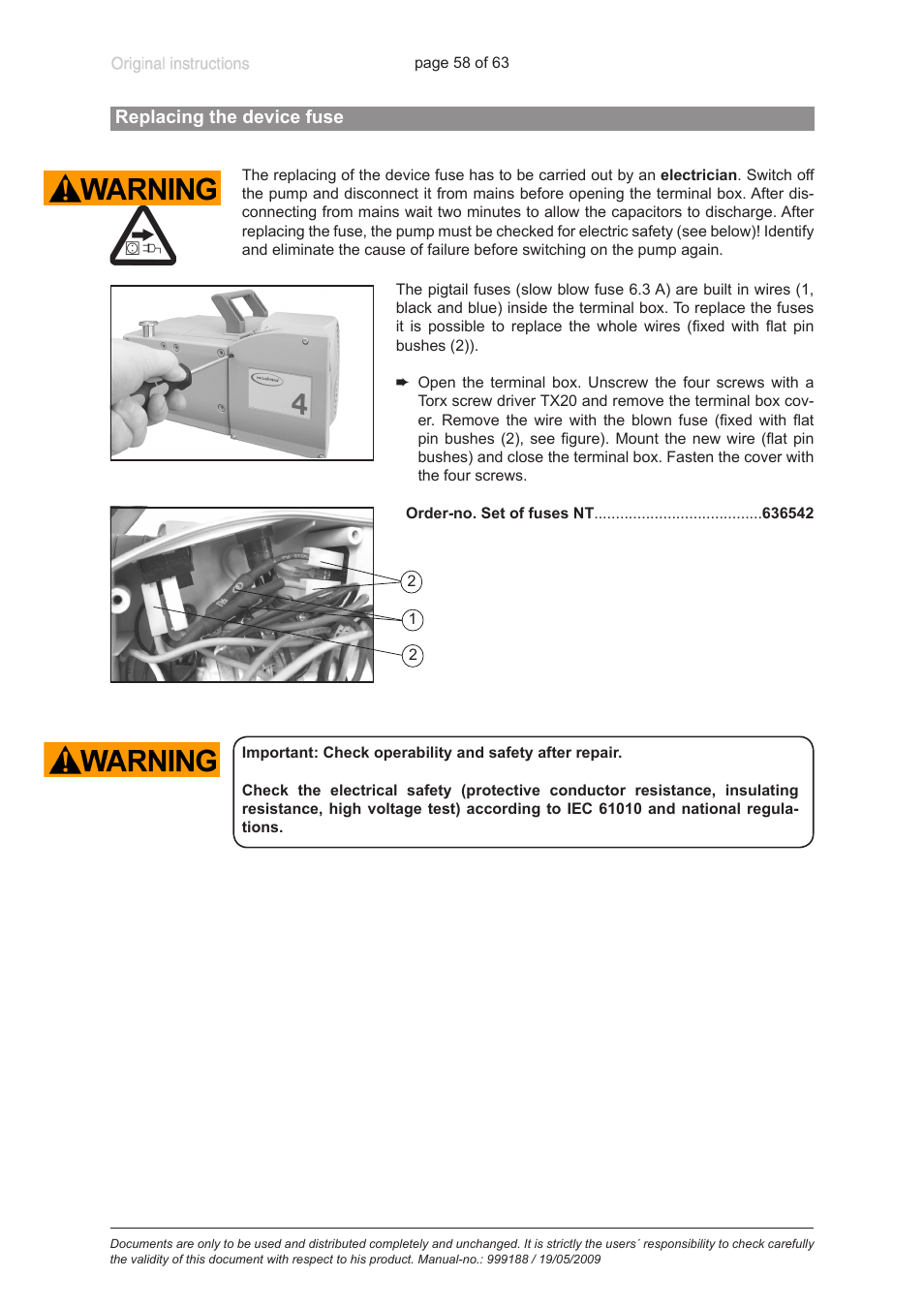 VACUUBRAND PC 620 NT User Manual | Page 58 / 63