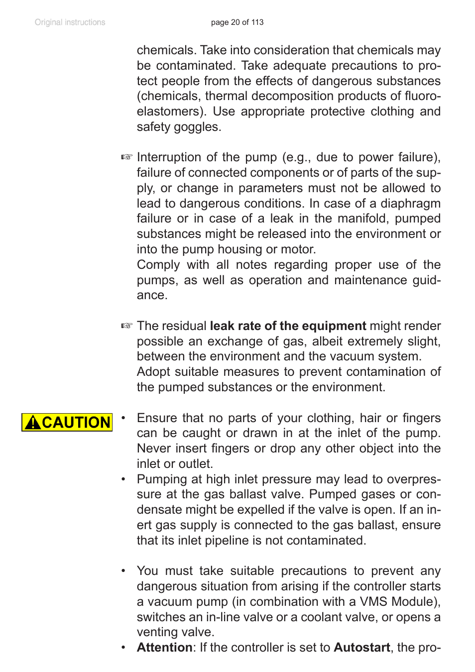 VACUUBRAND PC 620 NT plastic housing User Manual | Page 20 / 113