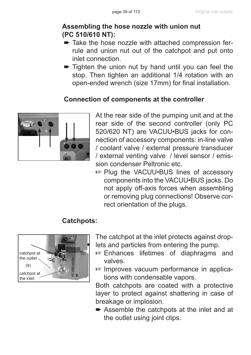 VACUUBRAND PC 620 NT plastic housing User Manual | Page 39 / 113