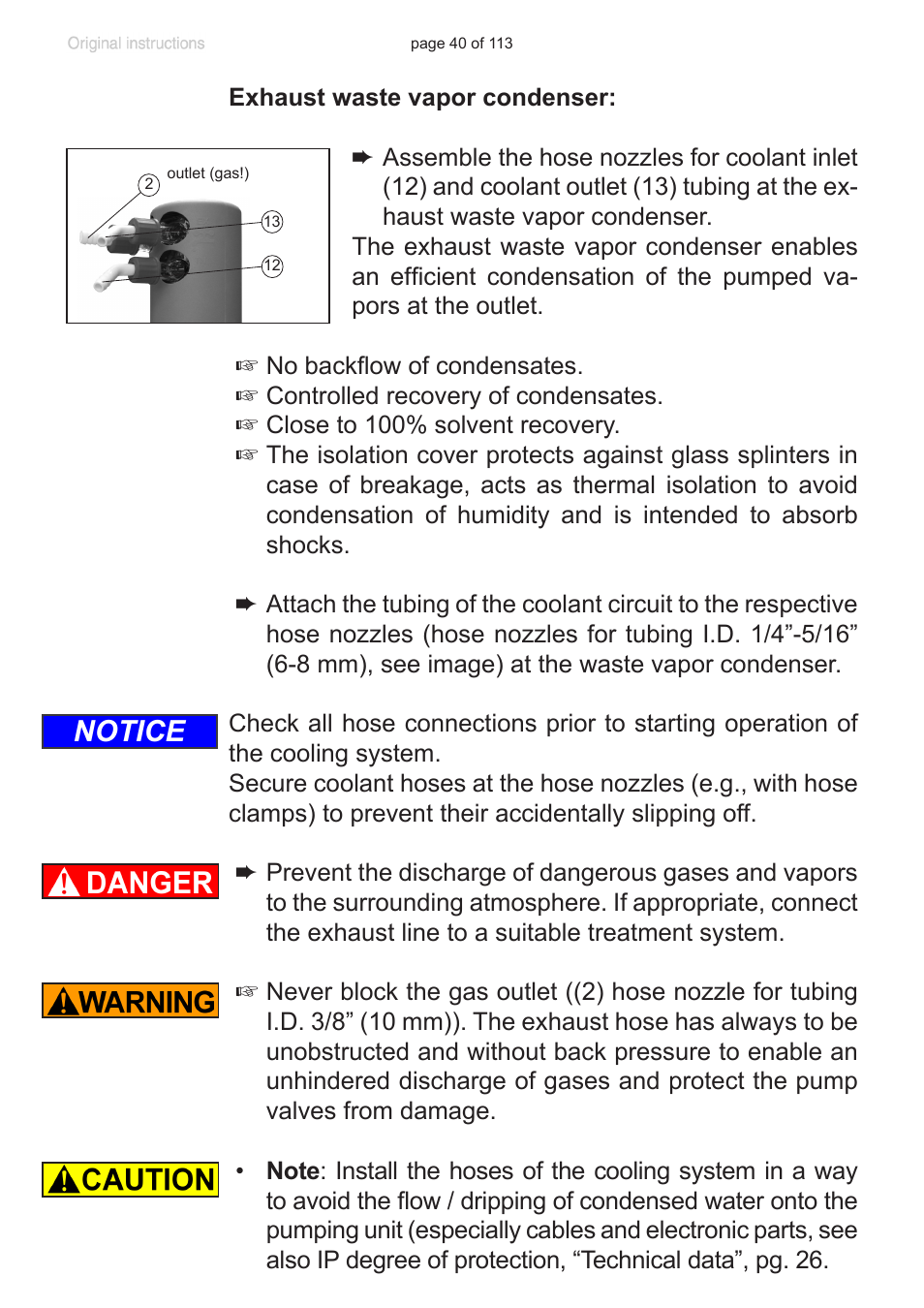 Notice | VACUUBRAND PC 620 NT plastic housing User Manual | Page 40 / 113