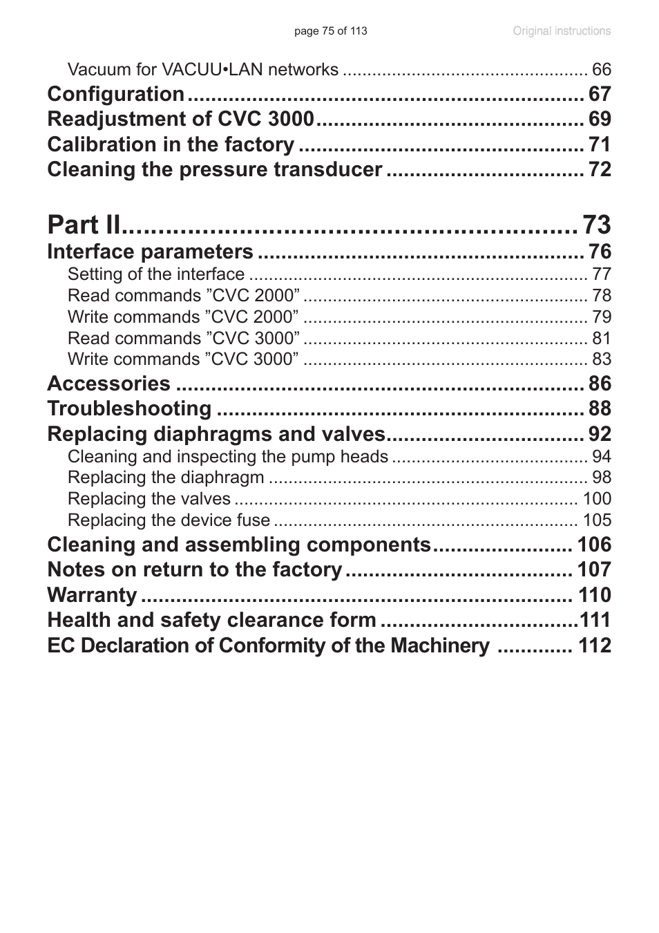 Part ii | VACUUBRAND PC 620 NT plastic housing User Manual | Page 75 / 113