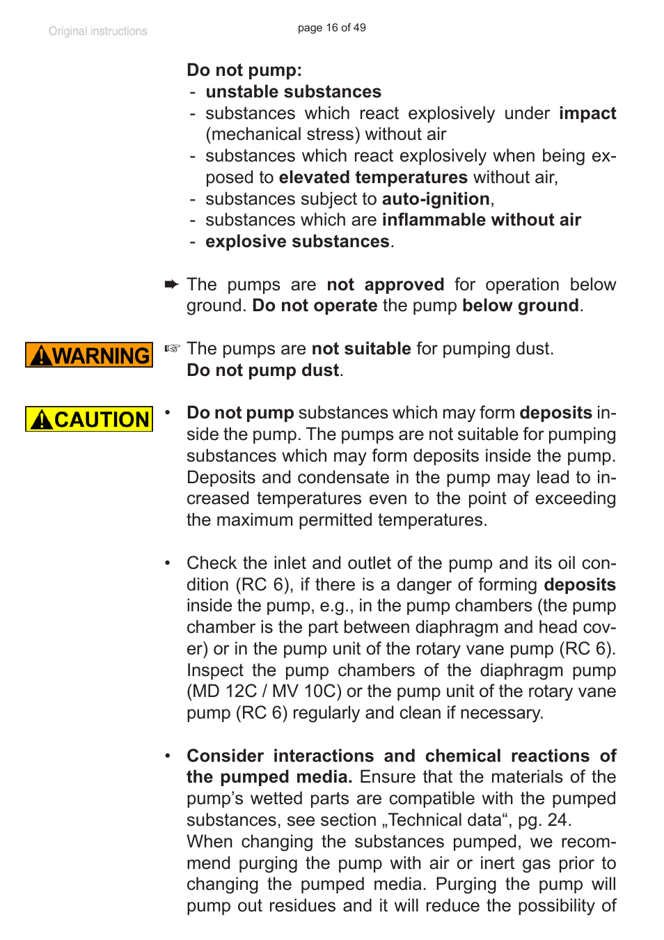 VACUUBRAND PC 8 m. RC 6 User Manual | Page 16 / 49