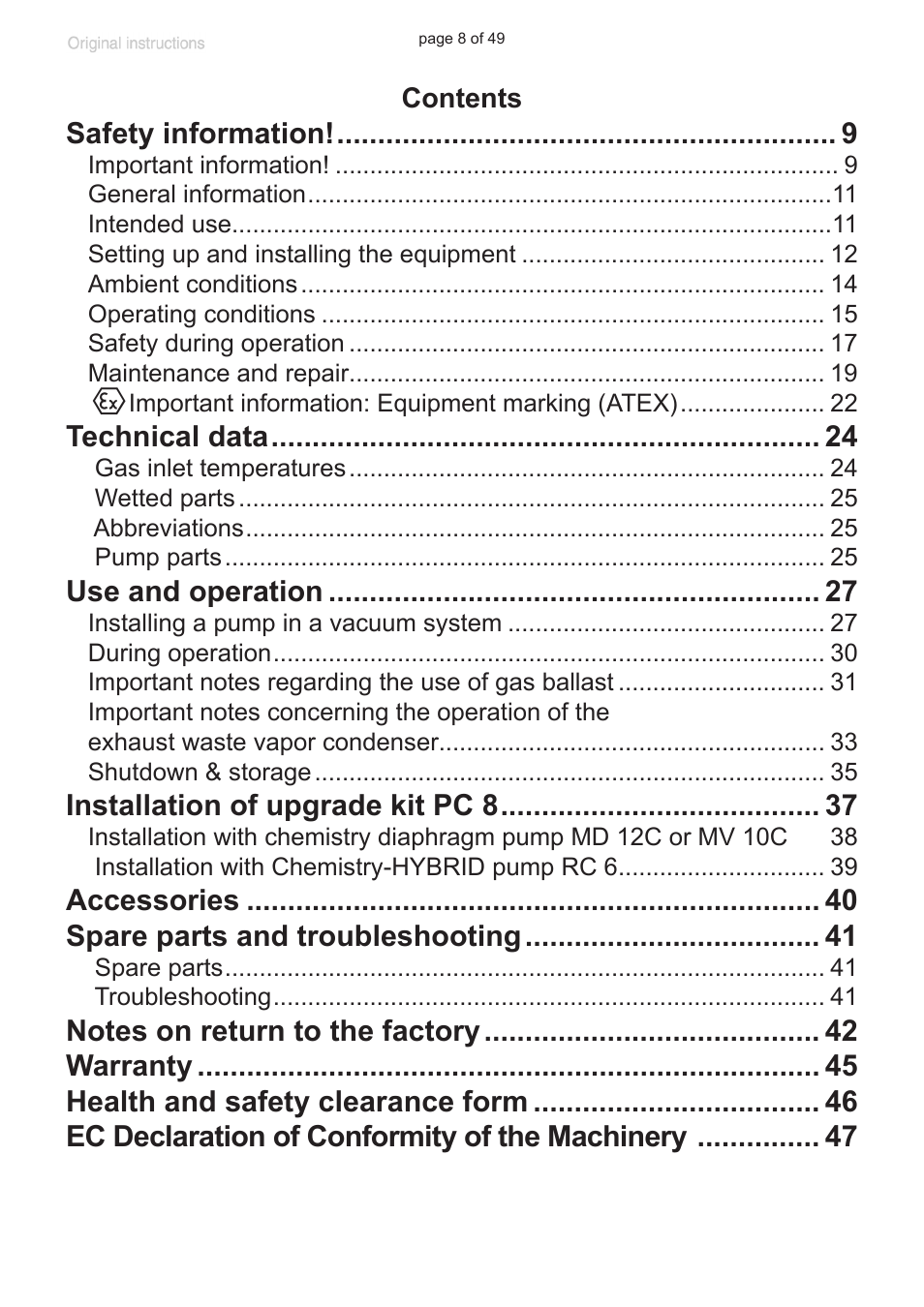 VACUUBRAND PC 8 m. RC 6 User Manual | Page 8 / 49