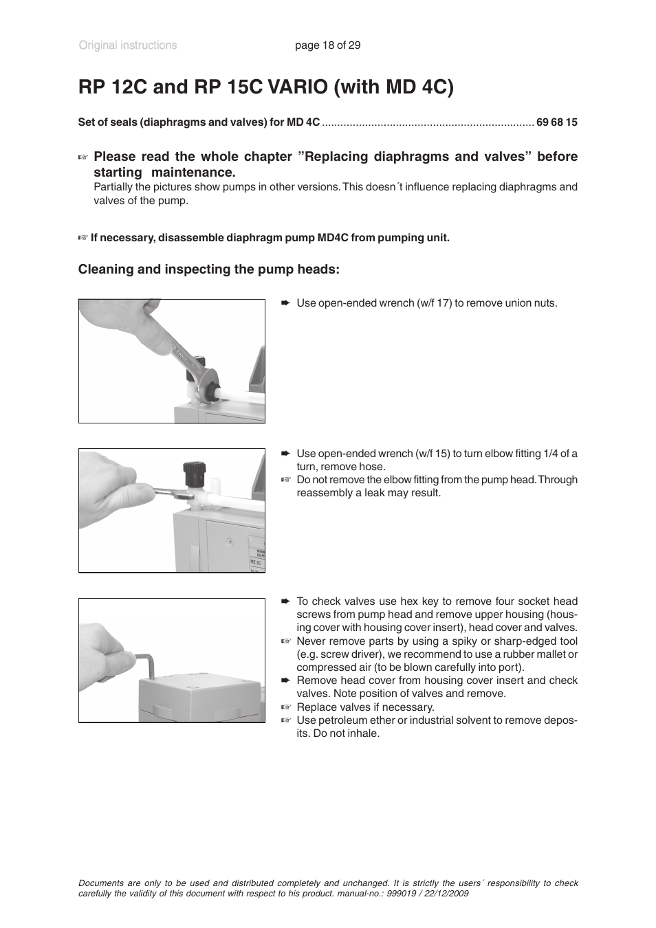 VACUUBRAND RP 35C VARIO User Manual | Page 18 / 29