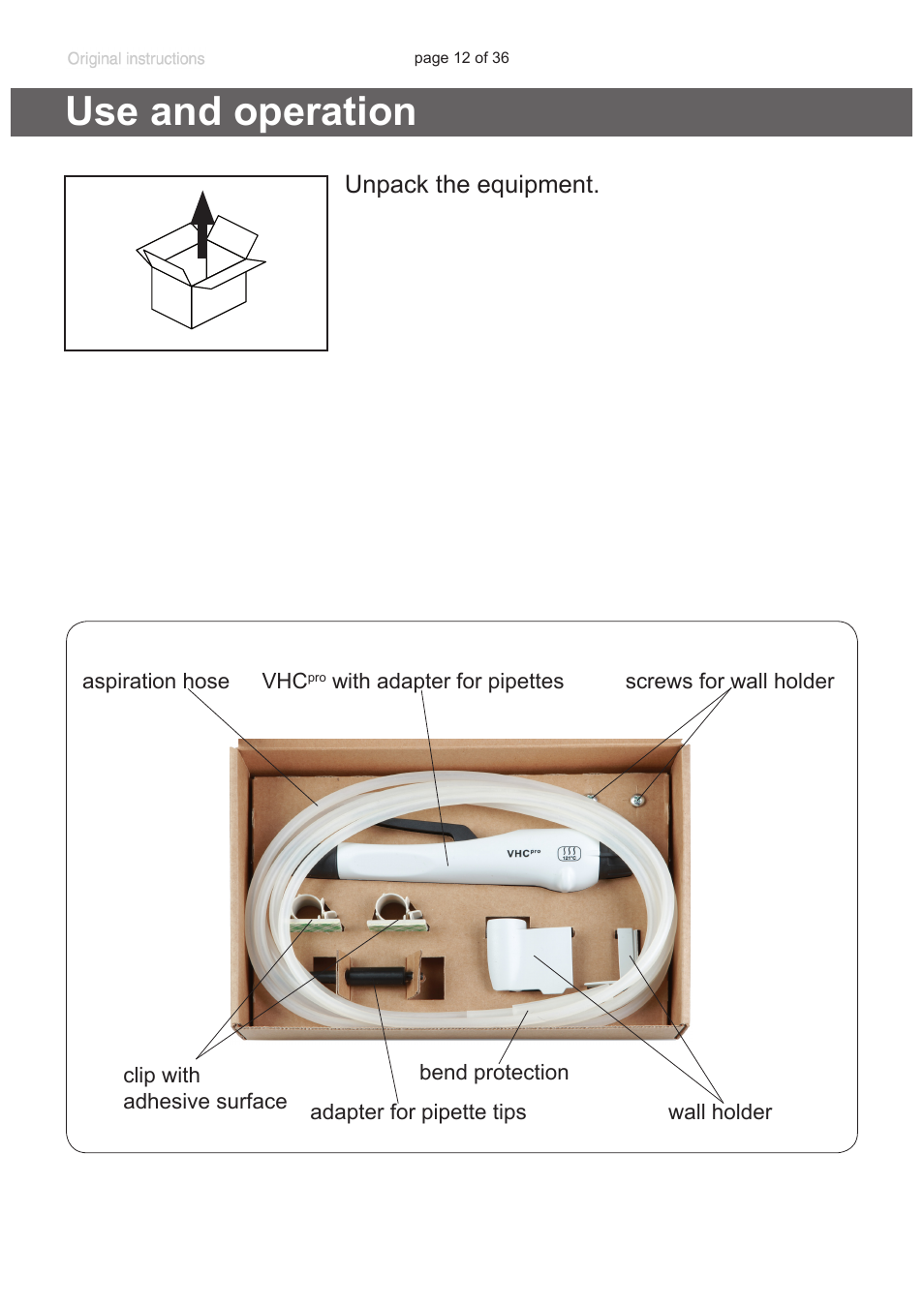 Use and operation | VACUUBRAND VacuuHandControl VHCpro User Manual | Page 12 / 36