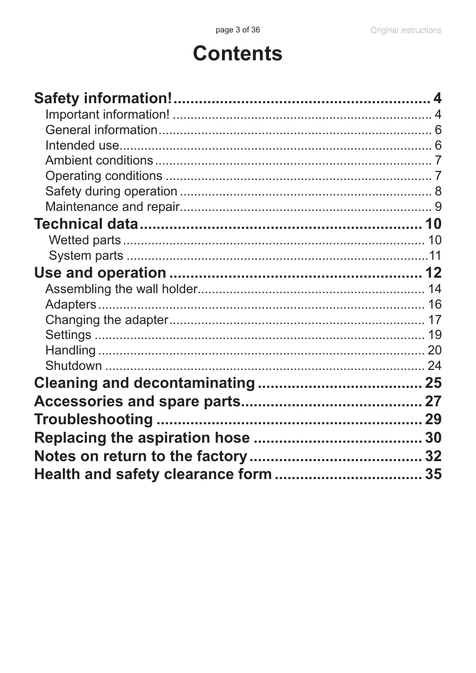 VACUUBRAND VacuuHandControl VHCpro User Manual | Page 3 / 36