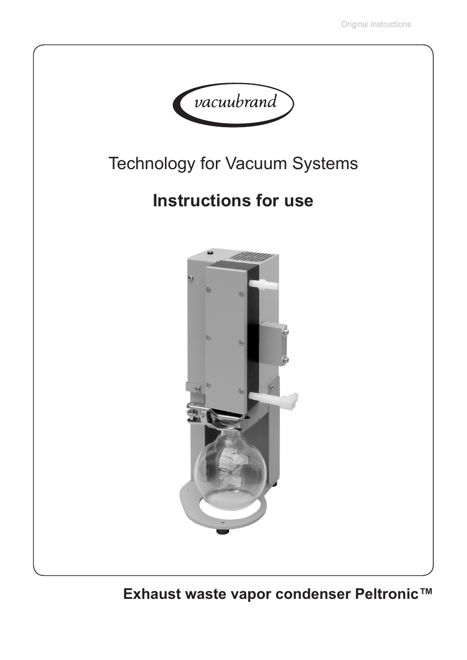 VACUUBRAND Exhaust waste vapour condenser Peltronic User Manual | 41 pages