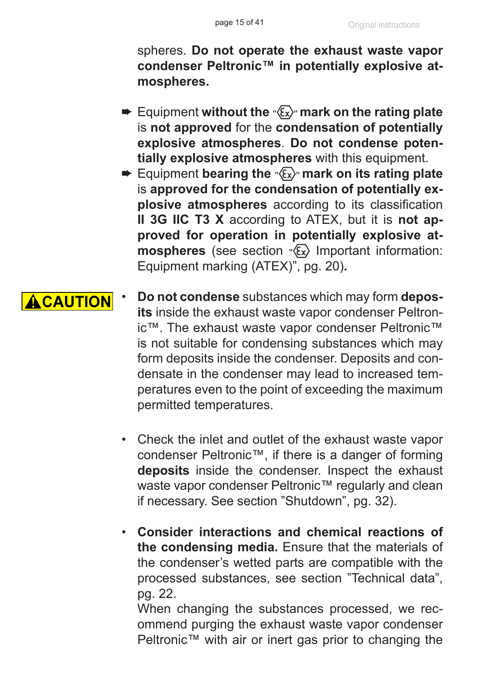 VACUUBRAND Exhaust waste vapour condenser Peltronic User Manual | Page 15 / 41