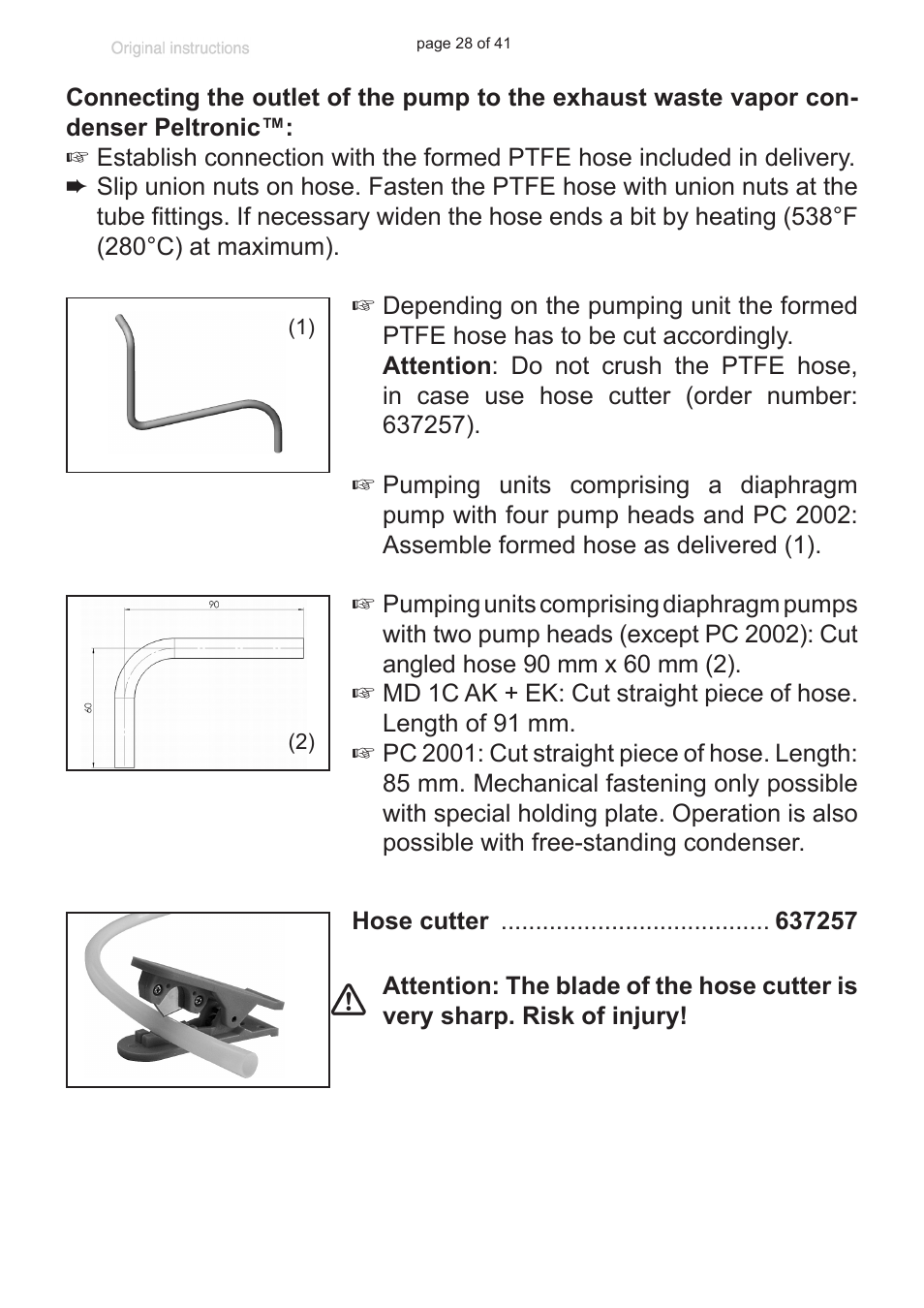 VACUUBRAND Exhaust waste vapour condenser Peltronic User Manual | Page 28 / 41