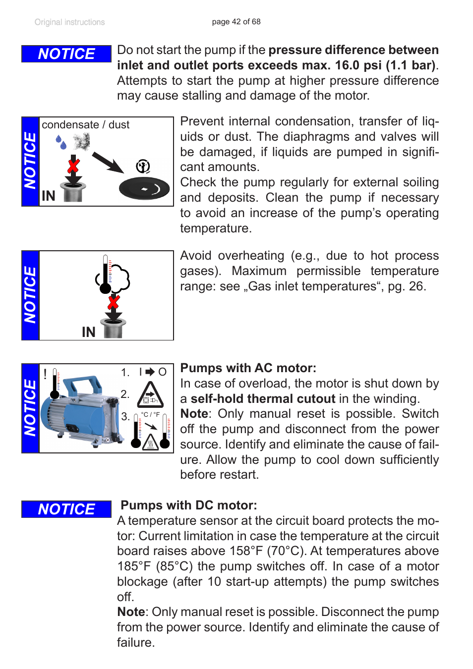 Notice | VACUUBRAND MD 1 VARIO-SP User Manual | Page 42 / 68