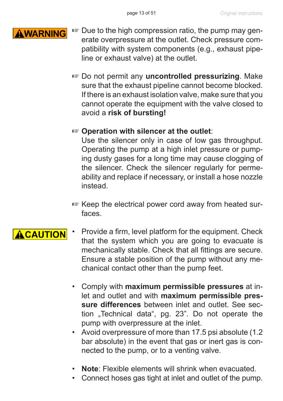 VACUUBRAND MV 10 User Manual | Page 13 / 51