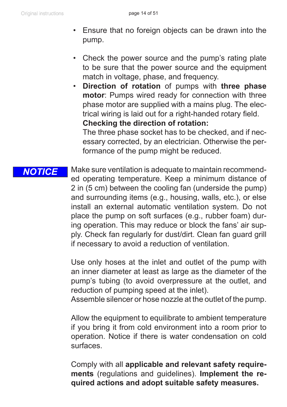 Notice | VACUUBRAND MV 10 User Manual | Page 14 / 51