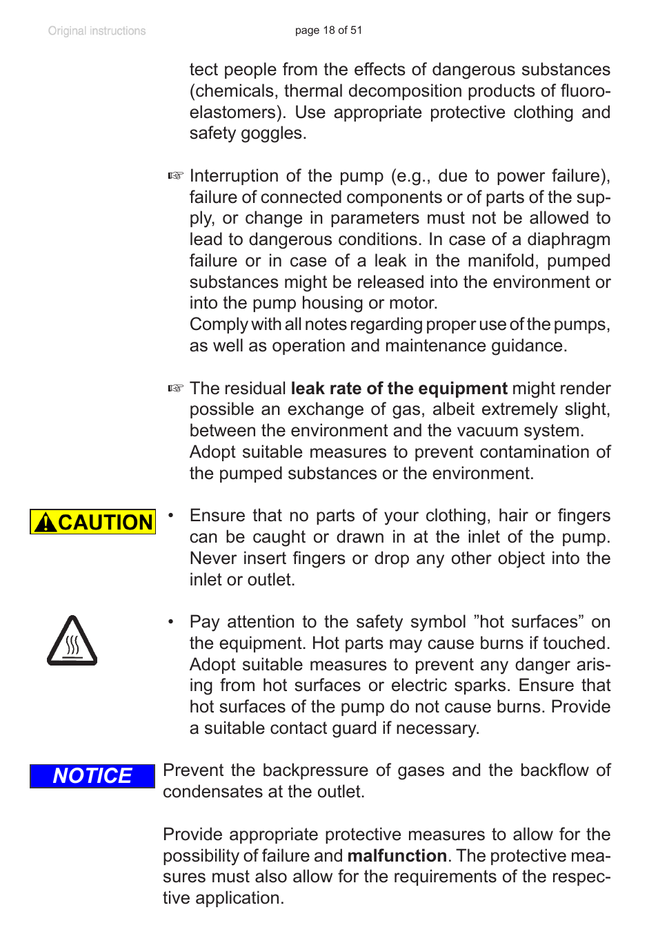 Notice | VACUUBRAND MV 10 User Manual | Page 18 / 51