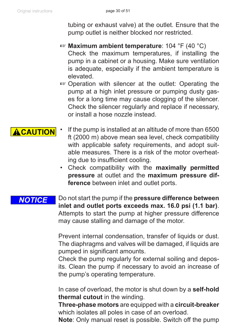 Notice | VACUUBRAND MV 10 User Manual | Page 30 / 51