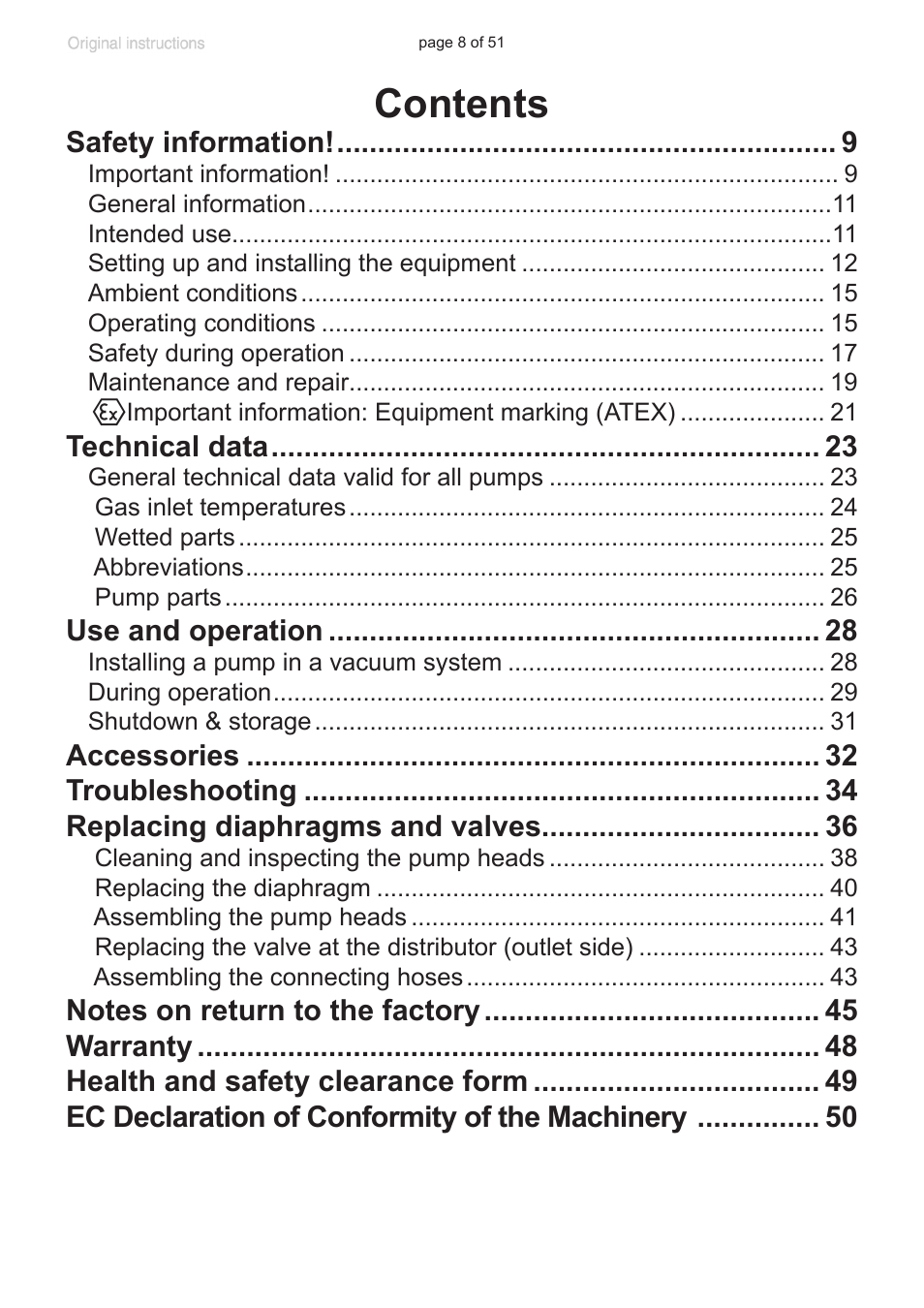 VACUUBRAND MV 10 User Manual | Page 8 / 51