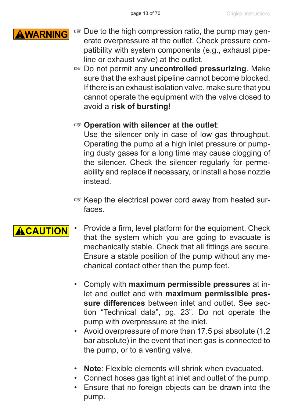 VACUUBRAND MV 10 NT User Manual | Page 13 / 70