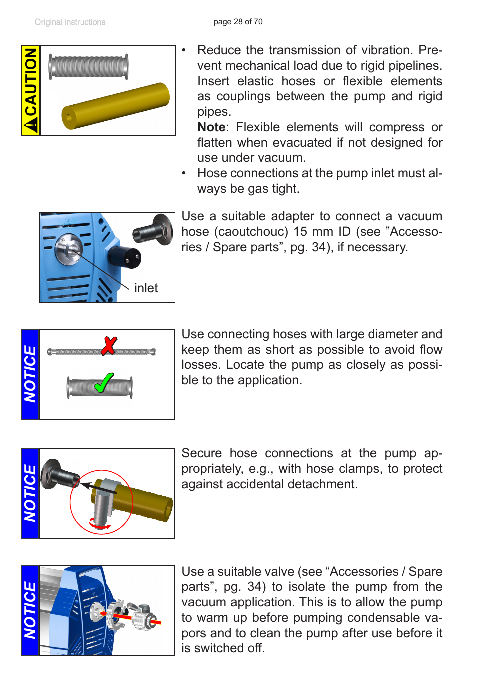 Notice | VACUUBRAND MV 10 NT User Manual | Page 28 / 70