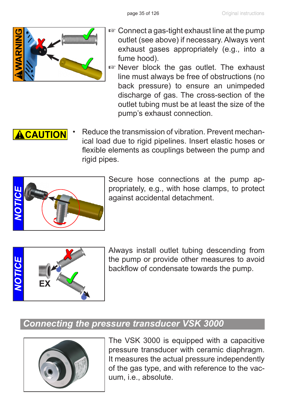 Connecting the pressure transducer vsk 3000 | VACUUBRAND MV 10 NT VARIO User Manual | Page 35 / 126