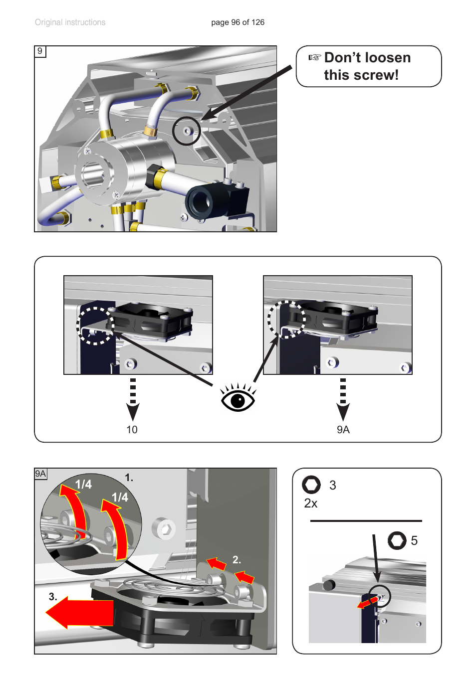 Don’t loosen this screw | VACUUBRAND MV 10 NT VARIO User Manual | Page 96 / 126