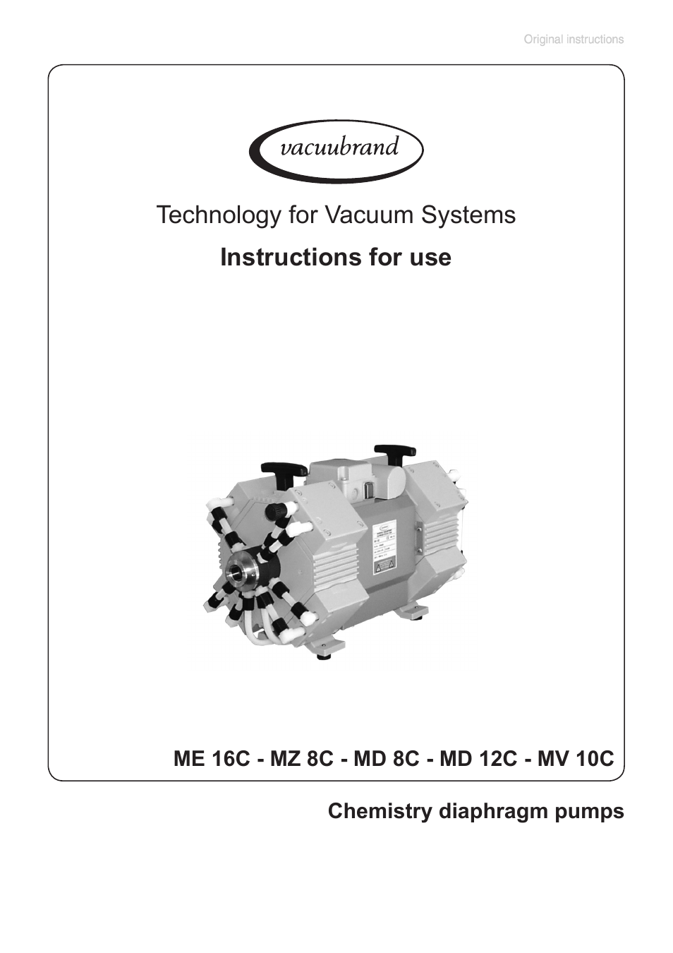 VACUUBRAND MZ 8C User Manual | 52 pages