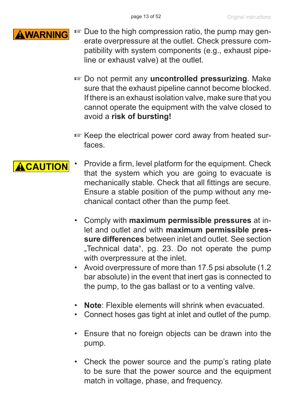 VACUUBRAND MZ 8C User Manual | Page 13 / 52