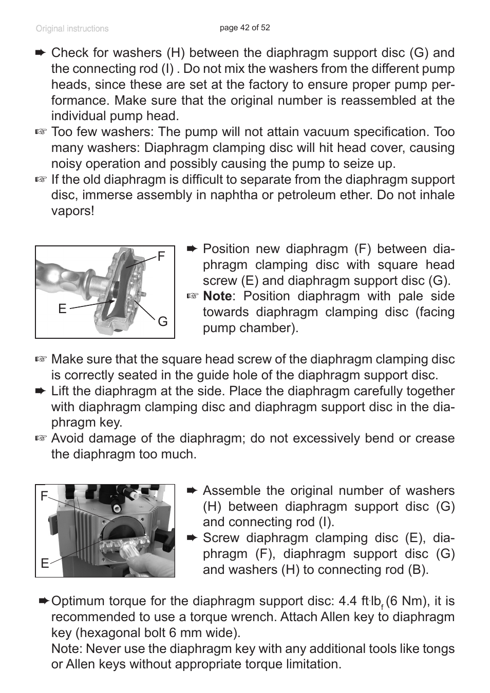 VACUUBRAND MZ 8C User Manual | Page 42 / 52