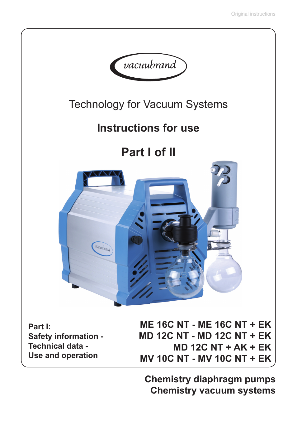 VACUUBRAND MV 10C NT + EK User Manual | 92 pages