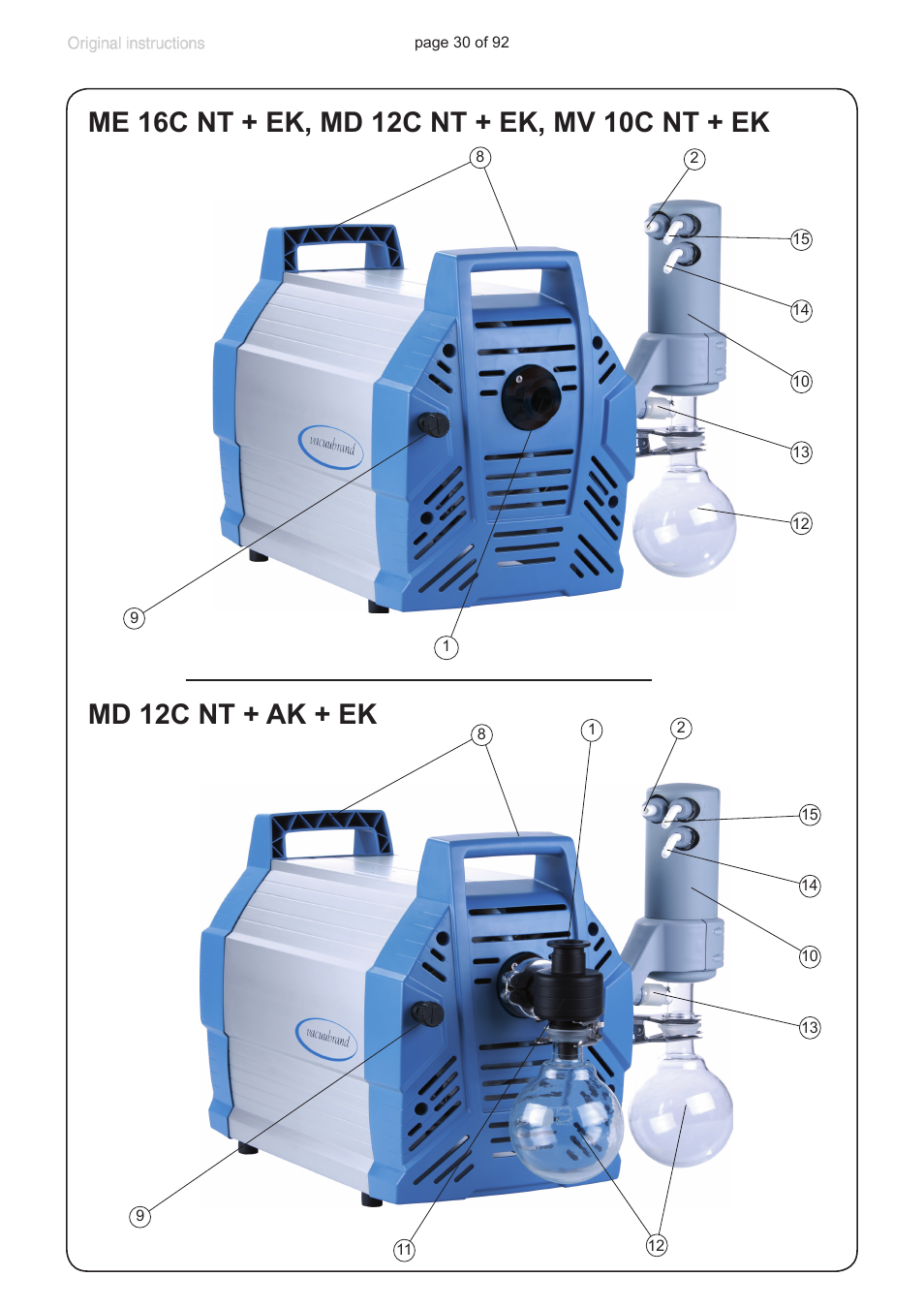 VACUUBRAND MV 10C NT + EK User Manual | Page 30 / 92