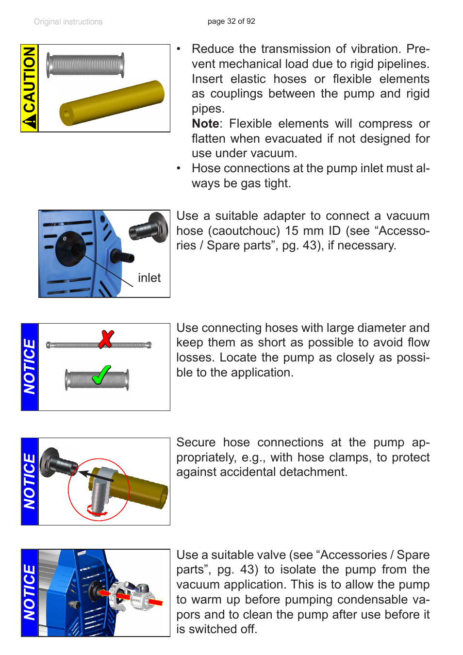 Notice | VACUUBRAND MV 10C NT + EK User Manual | Page 32 / 92