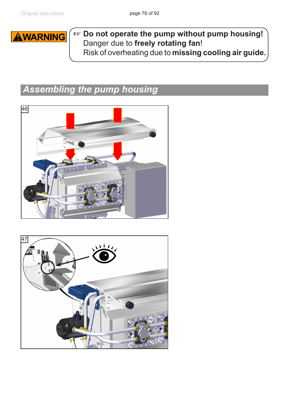 Assembling the pump housing | VACUUBRAND MV 10C NT + EK User Manual | Page 76 / 92