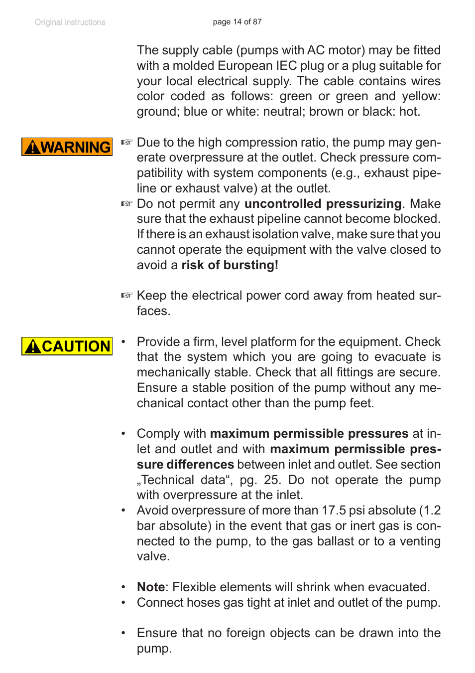 VACUUBRAND MD 1C VARIO-SP User Manual | Page 14 / 87