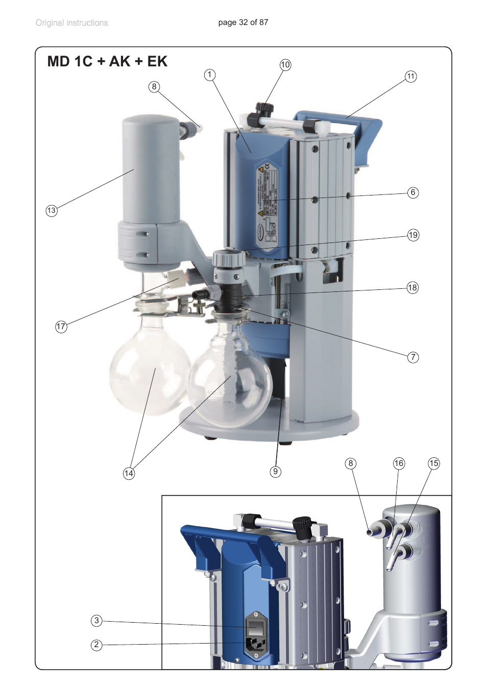 Md 1c + ak + ek | VACUUBRAND MD 1C VARIO-SP User Manual | Page 32 / 87